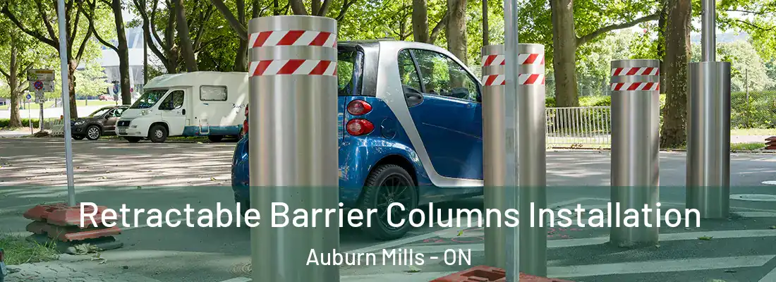  Retractable Barrier Columns Installation Auburn Mills - ON